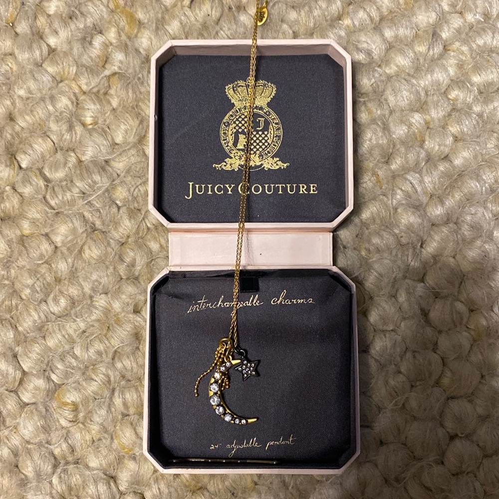 Juicy couture necklace moon and star fully adjustable length